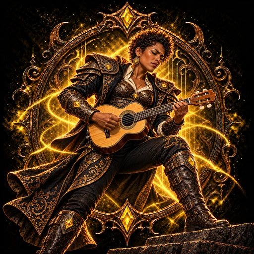 Cavaquinho Warrior character art